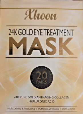 24k Gold Eye Treatment Mask Anti-Aging Collagen Under Eye Patches 20 Pairs