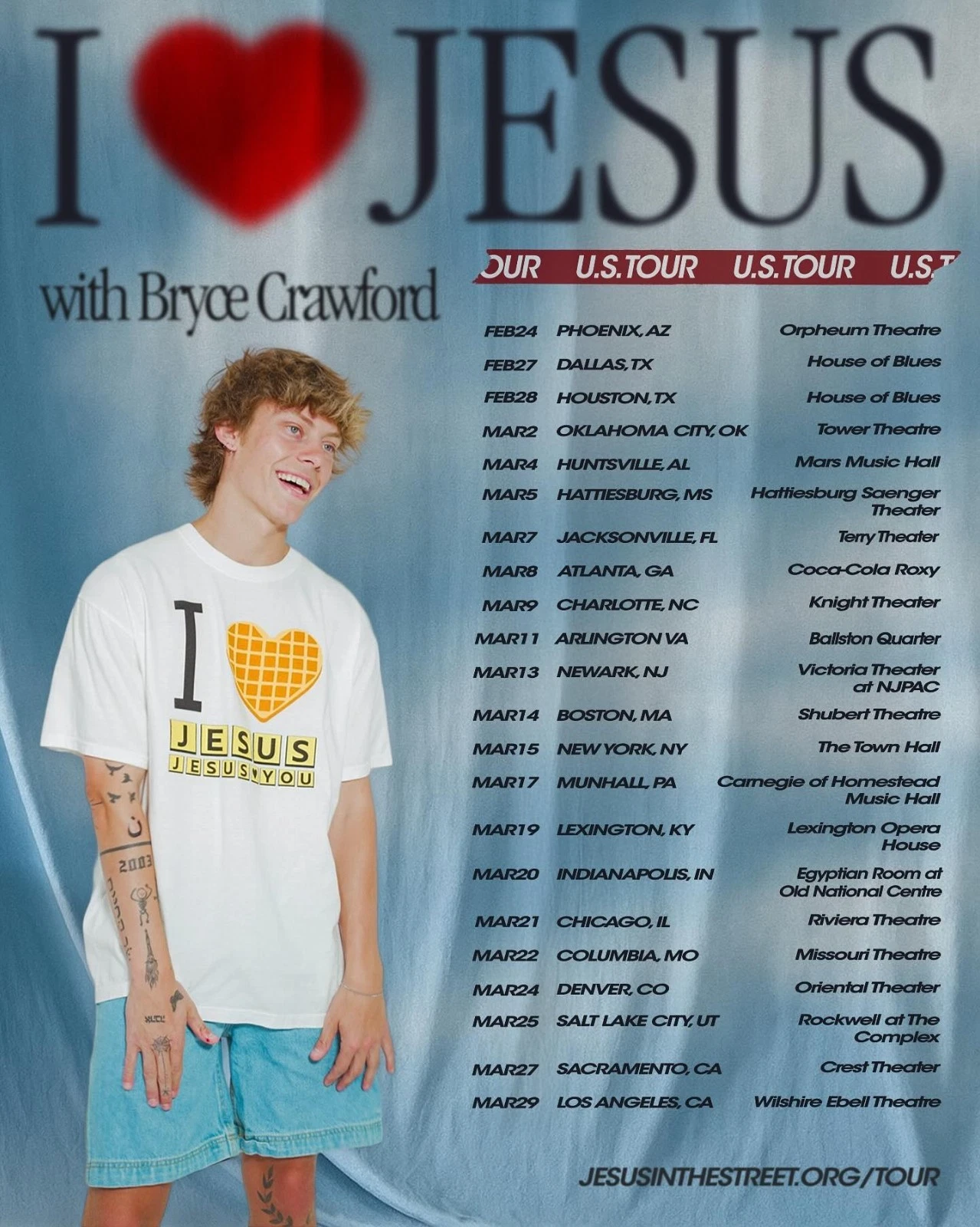 Custom Poster - Bryce Crawford 2026 – I Love Jesus Tour Poster