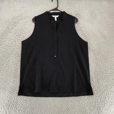 Spanx Crepe Top Womens XL Black Sleeveless Po...