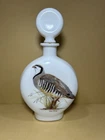 Arthur Singer Chukar Partridge Whiskey Decanter Vintage 1969 White Milk Glass