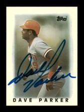 Dave Parker Autographed Signed 1986 Topps Mini Card #41 Cincinnati Reds