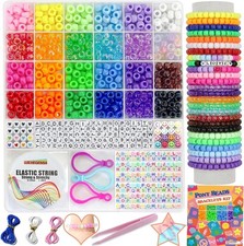 Pony Bulk Kandi Beads for Necklace Jewelry, Bracelets Making Jewelry Kit