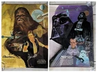 VINTAGE 1977 Star Wars Burger King Coca-Cola Poster Lot 2 Darth Vader Chewbacca