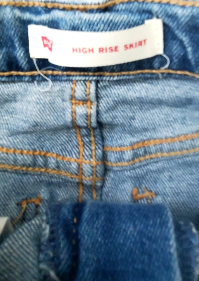 Levis High Rise Jean Skirt Girls Kids Size 6 Regular - Image 3 of 3