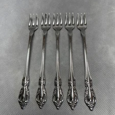 5 Cocktail Forks Oneida Raphael Distinction Deluxe Stainless Flatware