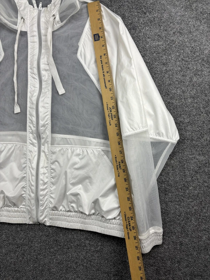 Chaqueta cortavientos Zella para mujer 2XL malla transparente con capucha ropa deportiva ligera Foto 3 de 4