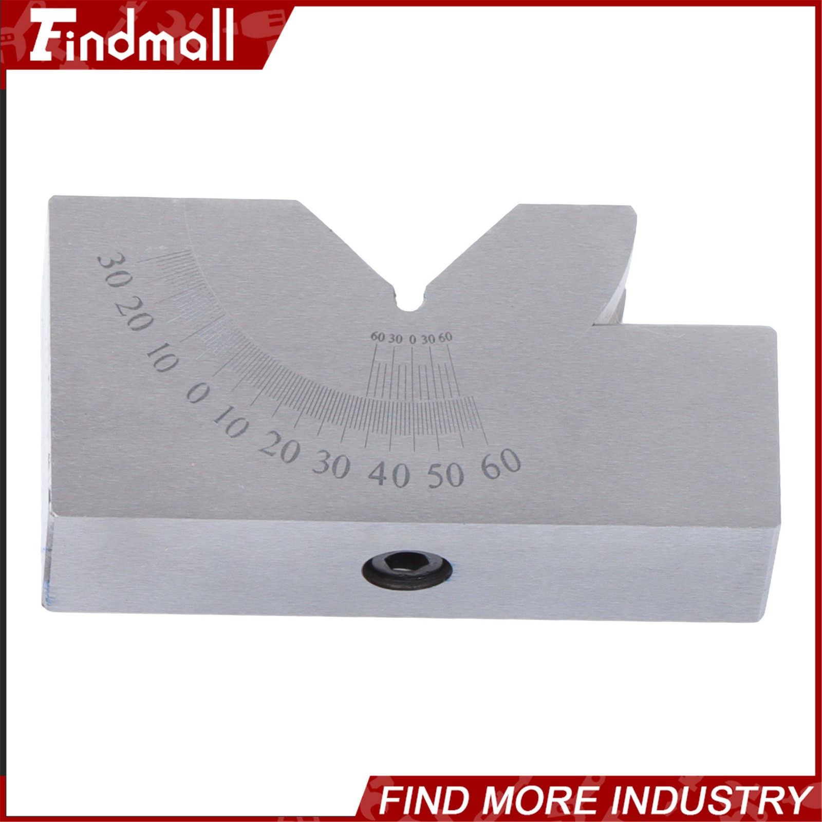 0-60 Degree Precision Gauge Adjustable Angle V Block Milling Tool 3"x 1"x 1-1/4"