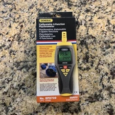 General Tools EP8709 Calibratable Multi-Function Digital Psychrometer, Wet