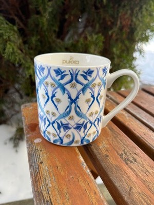 Pukka Double Helix Coffee Tea Mug Blue Discontinued Model