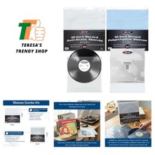 Archival Quality 12-Inch Vinyl Record Sleeves Combo with Anti-Static Protection