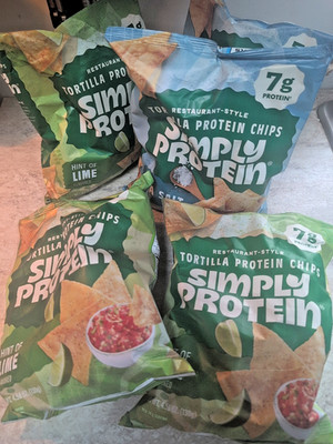 FIVE Bags! Simply Protein Restaurant-Style Variety Pack Tortilla Protein Chips