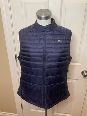 Lacoste Sport Navy Blue Zip-Up Puffer Vest NWT, Size 12