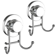 HOME SO Suction Cup Hooks for Shower, Bathroom, Kitchen, Glass Door, Mirror, ...