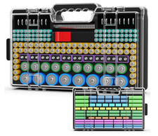 Battery Organizer Storage Holder Case with Tester, Ultra-Large 280 Batteries...