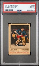 1951 Parkhurst #104 Chuck Rayner PSA 2