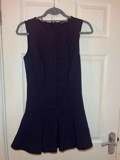 Women’s Navy pinstripe Boohoo dress with pleats- only worn once