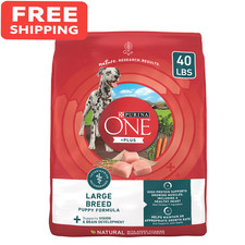 Purina ONE Natural High Protein Plus Large Breed Formula Dry Puppy Food, 40 lbs 1.07 per pound