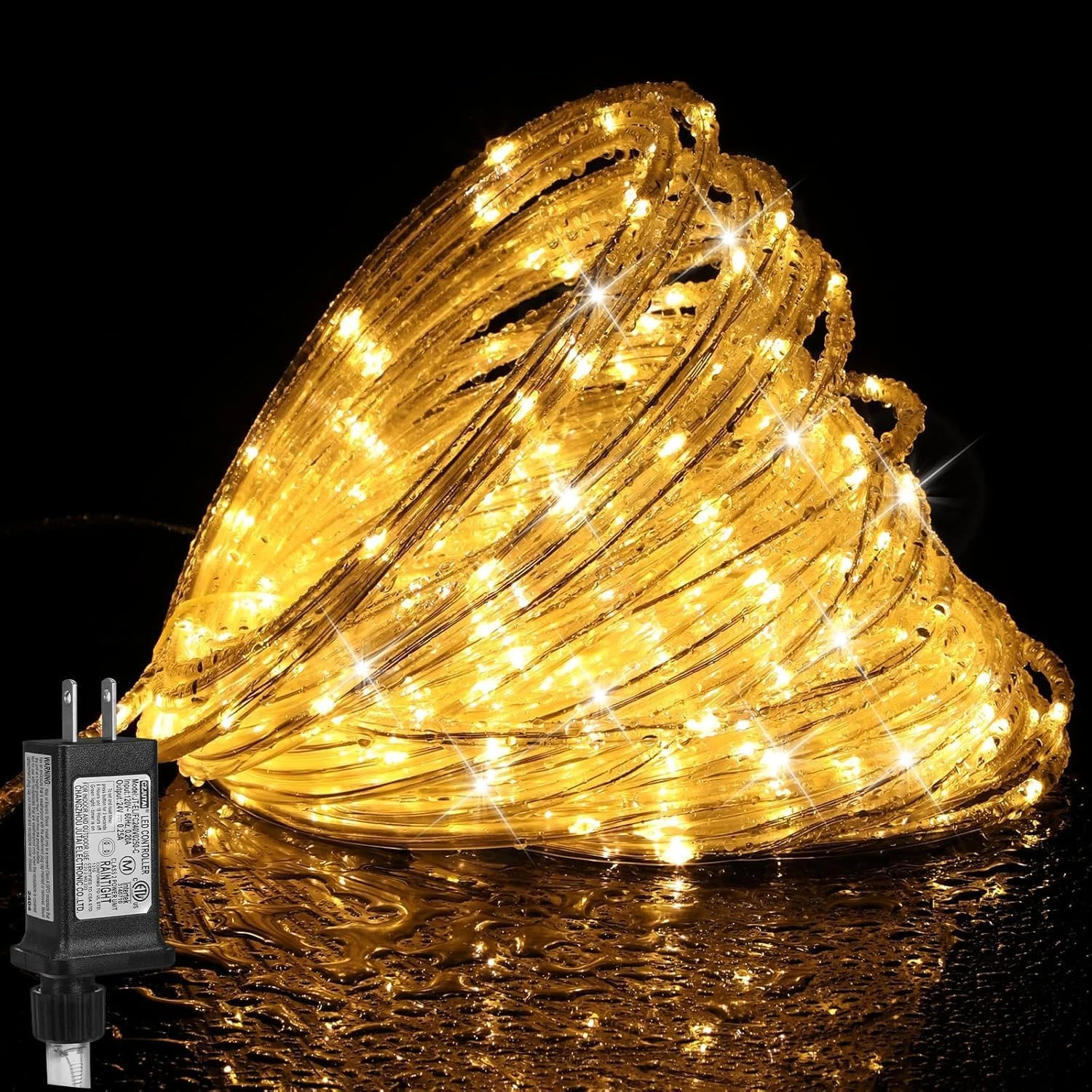 (New) Outdoor Rope Lights, 33FT 100LED Tube Lights with 8 Modes, IP65 Waterproof