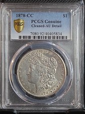 1878 cc morgan dollar pcgs AU Detail Lightly Cleaned 1st Year Semi Key Date