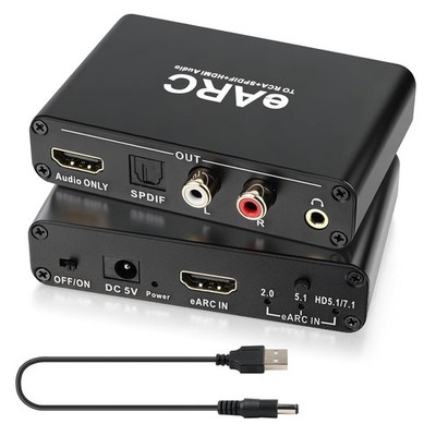 eARC ARC Audio Extractor 192kHz DAC CEC HDMI Optisch RCA 3,5mm