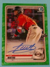 Luis Matos 2020 Bowman Chrome Mega Box Mojo Green Refractor /99 Auto