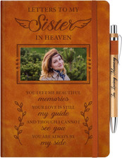 Sympathy Journal for Loss of Sister with Photo Insert and Pen - 200 Pages