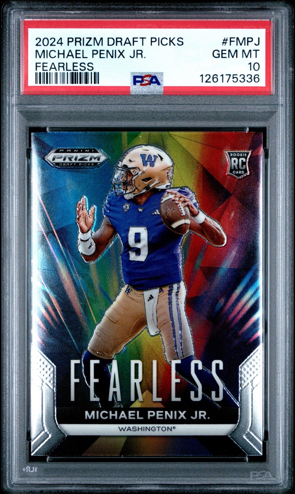 Michael Penix Panini Prizm Draft Picks Fearless #FMPJ Base