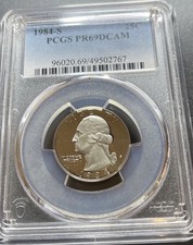 1984-S 25C Washington Quarter PCGS PR69DCAM #49502767