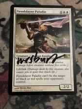MTG Fiendslayer Paladin Signed By Artist Core Set 2014 M14 18/249 Regular Rare