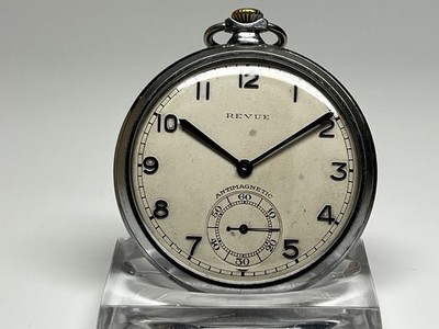 Taschenuhr Revue GT 53,  15 Steine, ein Chaton, Feinreglage, revidiert