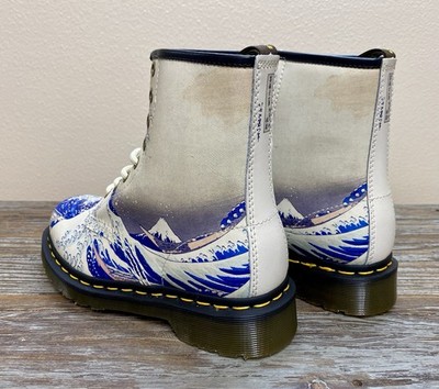 Dr. Martens 1460 Masterpiece X The Met - Bottes Cuir Multicolore The Great Wave - Taille 38