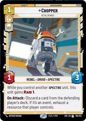 2X-Chopper - Metal Menace-SWU01-Spark of Rebellion-Star Wars Unlimited