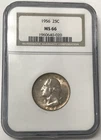 1956 25C Silver Washington Quarter Dollar - NGC MS66