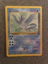 Pokémon TCG Articuno Card 17/62 Fossil Unlimited Non-Holo Rare