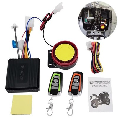 Motorrad Alarm System Anti Diebstahl Sicherheitssystem mit Fernbedienung 125dB