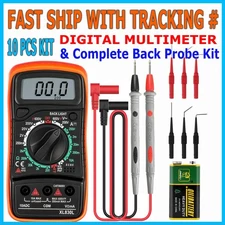 Digital Multimeter AC DC Voltmeter Ammeter Ohmmeter Volt Tester Meter WITH BATTs
