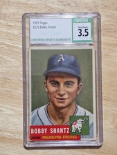 1953 Topps - High # Bobby Shantz #225  CSG  3.5  (Nice Clean Card)