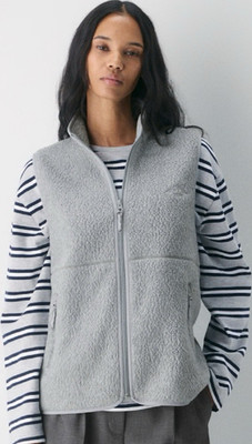 TNA Aritzia Heather Athletic Grey Full Zip Vest w/ Pockets Women Size 2XS 