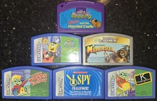 Mix of Leapfrog Leapster, L-Max Learning Games, Lot of 6, Tested