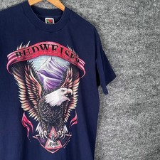 Vintage Budweiser Promo T-Shirt Anheuser-Busch Eagle Large Thin Single Stitch