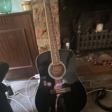 Rikter Dreadnought Acoustic Guitar 6-String Black Right-Handed