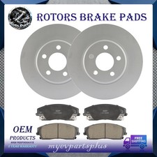 Pair Front Brake Rotors Ceramic Pads for Dodge Charger Challenger Chrysler 300