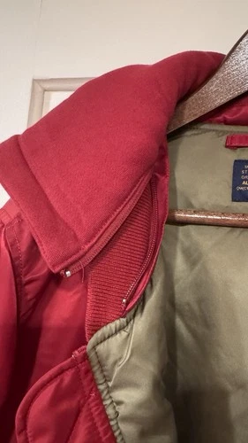 Alpha Industries Men’s MA-1 Natus Insulated Jacket Red Olive Lining Size 2XL image 7