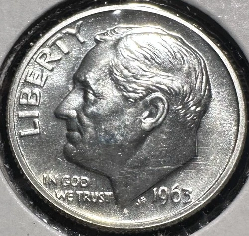 1963-P US Roosevelt Dime Proof 90% Silver 10c