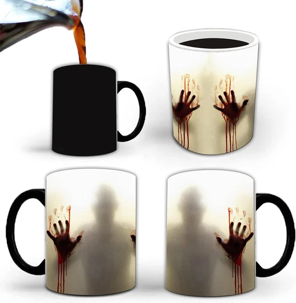 Horror Gifts for Men Women Adults, Halloween Coffee Mug 11 Ounces, Zombie 