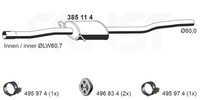 MittelschalldäMpfer Ernst 385114 FüR Mercedes Vito Bus W639 Mixto Viano 109 CDI
