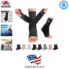 Ankle Brace for Men  Women - Adjustable Compression Sleeve with Wrap for Spr...
