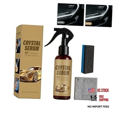 Crystal Serum 9H+ Graphene Ceramic Coating Spray for Cars, High Gloss 1PCS