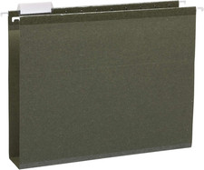 Amazon Basic Hanging File Folders, Letter Size, Standard Green, 1/5-Cut Adjus...