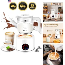 Milk Frother Steamer 6 in 1 Electric Frother for Coffee Latte Cappuccino